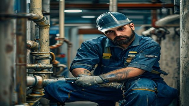 Plumber workplace